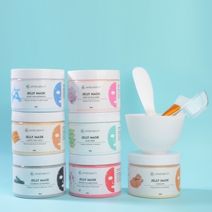 JMFREE OEM/ODM 200g maschera di gelatina di collagene maschera di cristallo in polvere Anti invecchiamento 24K oro rosa Aloe Curcuma viso gelatina maschera in polvere - Product Image 5