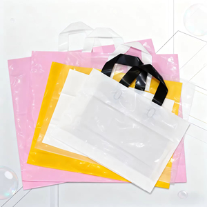 Bolsa de Compras de Plástico PE Biodegradable con Logotipo Personalizado, Bolsa de Transporte con Refuerzo Lateral, Bolsa de Embalaje para Comestibles, Ropa y Venta al por Menor - Product Image 2