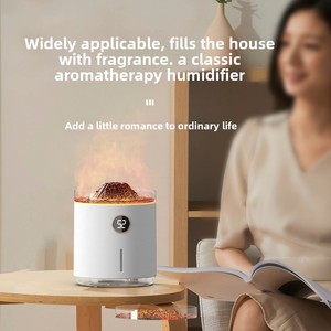 Diffuseur d'arômes créatif Mini Volcan de Lave 350ml, pour la maison et l'hôtel, USB, silencieux, ions négatifs, lampe d'ambiance colorée, effet flamme - Product Image 3