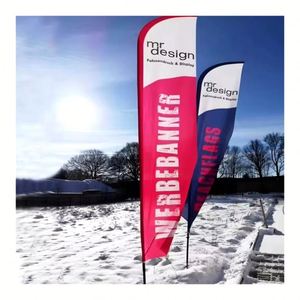 Model Custom Outdoor Advertising <b>Flags</b>, Polyester Material, Aluminum <b>Pole</b>, <b>for</b> Sports Promotion - Product Image 1