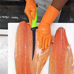 Cuchillo Portátil de Acero Inoxidable para Pescado, Herramienta Antiadherente para Cortar Carne, para Uso en Exteriores, Material Metálico - Product Image 5