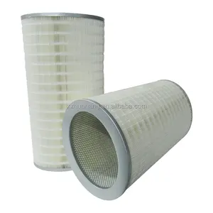 Élément filtrant de dépoussiérage de cartouche de filtre à air en polyester plissé à haute efficacité P033023 filtre de purificateur d'air
