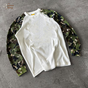 Maglia a Maniche Lunghe in Maglia Waffle Personalizzata Stampata in DTG di Alta Qualità, Ispessita e Calda per <span class=keywords><strong>Uomo</strong></span> - Product Image 1