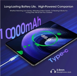 2025 tính bảng Android Màn hình lớn 11 inch Độ phân giải cao mới nhất với pin 10,000mAh Máy Tính Bảng giáo dục kinh doanh tiên tiến. - Product Image 2
