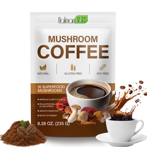 Café de hongos Reishi orgánico al por mayor de alta calidad, mezcla de hongos instantáneos, polvo de café con melena de León para enfoque energético - Product Image 1