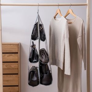 Sac de rangement anti-poussière pour armoire, sac suspendu mural détachable, sac fourre-tout, organisateur de sacs à main et de pochettes - Product Image 3