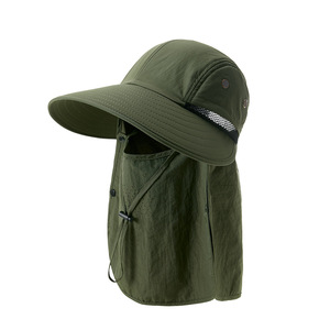 Casquette de baseball d'été à longue visière avec protection solaire et rabat pour le cou, respirante, unisexe, pour le cyclisme et la randonnée - Product Image 1
