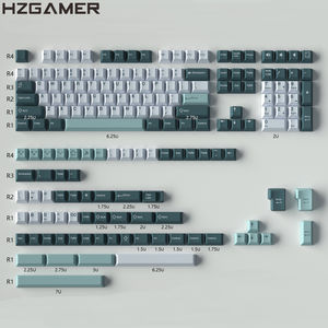 HZGAMER ISO/<span class=keywords><strong>ANSI</strong></span> Layout PBT Cherry Profile <span class=keywords><strong>Keycap</strong></span> Set, Clavier mécanique Ham Double Shot Keycaps - Product Image 5