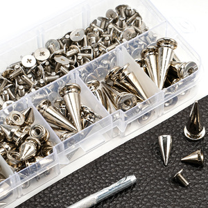 Rebacca Alloy Rivet Studs Semi-Tubular Bullet Head <b>Punk</b> Spikes For <b>Jacket</b> Backpack Apparel DIY Decoration - Product Image 1
