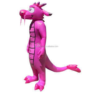Costume de <span class=keywords><strong>dragon</strong></span> <span class=keywords><strong>gonflable</strong></span> amusant pour adultes rose et bleu à vendre - Product Image 3