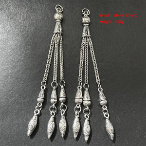 イスラム教徒用水滴型メタルペンダント合金タッセル<span class=keywords><strong>DIY</strong></span>イスラムジュエリーアクセサリータスビーフ祈りの数珠ロザリオ部品 - Product Image 6