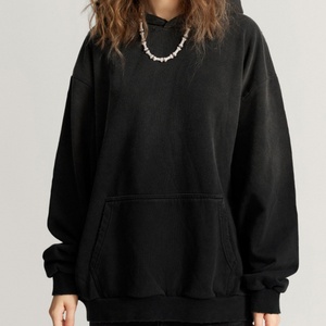 Sudadera con capucha unisex de punto grueso forrada para invierno, estilo urbano, con efecto desgastado, de alta calidad, personalizada para fabricantes, modelo Monkey - Product Image 5