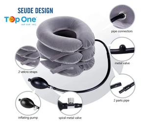 TopOne collier de soulagement de la douleur réglable dispositif de Traction cervicale civière gonflable et oreiller d'épaule - Product Image 4