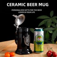 Chope Oktoberfest 0.7L pour hommes pour Stanley Steel Beer Stein Mug Pewter Lid Eagle German Design Coffee Drinking Glass for Wine