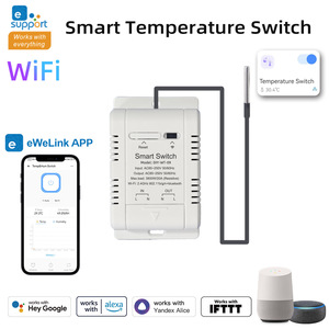 Interrupteur de température et d'humidité Wifi Ewelink 16A 20A 3800W 1M 2M Capteur Surveillance intelligente <span class=keywords><strong>Thermostat</strong></span> Compatible avec <span class=keywords><strong>Alexa</strong></span> - Product Image 2