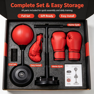 Appareil d'entraînement de fitness réglable à ressort pour la maison, équipement de sport, ballon de boxe sur pied - Product Image 6
