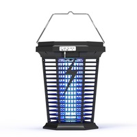Piège à insectes électrique rechargeable solaire et USB Lingtuo, lumière violette, étanche IP33, batterie incluse