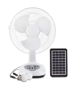 Açık veya kapalı kullanım için 12 inç taşınabilir şarj edilebilir masa fanı yer vantilatörü güneş enerjisi standı Fan ile GÜNEŞ PANELI