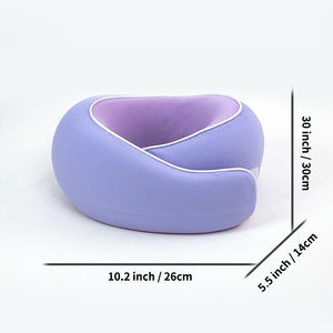 Almohada de Viaje Ecológica en Forma de U WANDER PLUS, 100% Poliéster, para Avión/Auto/Tren/Oficina, para Adultos, Color Morado - Product Image 3
