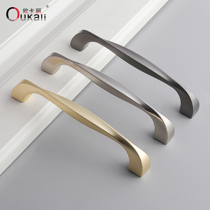 Oukali kẽm knobs nhà bếp ngăn kéo tủ quần áo xử lý sang trọng ngăn kéo kéo Nordic Vàng Tủ kéo và knobs tùy chỉnh nhà bếp phần cứng - Product Image 2