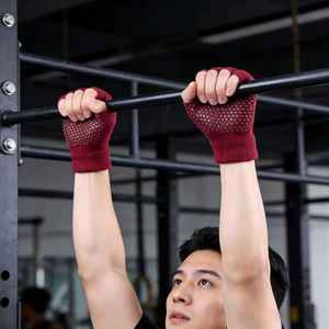 Guantes Deportivos <span class=keywords><strong>de</strong></span> Calistenia, Guantes Profesionales sin Dedos con Puntos Antideslizantes, Color Sólido, para Pilates y Yoga - Product Image 1