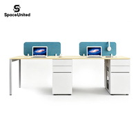 Paravent de bureau autoportant en tissu SpaceUnited, panneau de séparation d'intimité vert olive chiné pour poste de travail