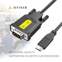 Câble Série USB Type-C Blindé en PVC vers DB9 Mâle RS232 avec Puce PL2303/FTDI