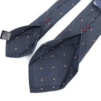 Cravates en soie à 7 plis pour hommes, nouvelle mode, personnalisées, tissées, brodées, géométriques, à pois bleus, accessoires de costume
