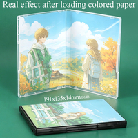 SUNSHING Estuche transparente de 14 mm para DVD, sin disco, estuches de almacenamiento múltiple para sellos de goma, troqueles, placas de gel, manualidades de plástico, caja para sellos de papel