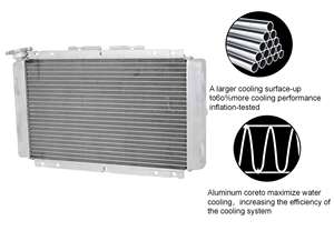 Refroidisseur d'eau de moteur tout-terrain <span class=keywords><strong>Quad</strong></span> Parts 5UGE24610000 radiateur entièrement en aluminium pour réservoir d'eau de refroidissement <span class=keywords><strong>YAMAHA</strong></span> RHINO - Product Image 3