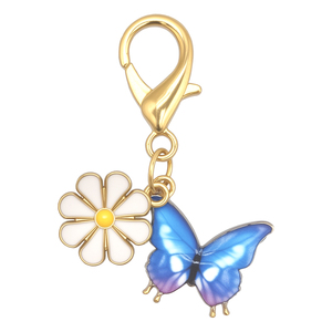 Customizable Creative Daisy Pendant Keychain Eco-Friendly Portable Fashion Wood Digital Photo Print Charm Weddings Events