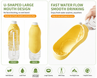 Bouteille d'eau portable pour chien, gourde pour animaux de compagnie pour la randonnée en plein air, les voyages, distributeur d'eau anti-fuite