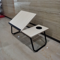 Table d'ordinateur portable de plateau de lit de service de petit déjeuner portatif réglable avec l'inclinaison