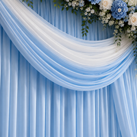 Toile de fond de scène de mariage personnalisée en tissu extensible 3D crème pour la décoration de cérémonie, de réception et d'événements