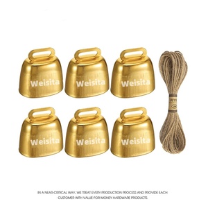 Fabrik Großhandel Wandbehang Handwerk Metall Cowbell Weihnachts baum hängen Dekoration Pet Bell Twine Cowbell - Product Image 2