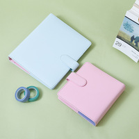 Carnet à spirales A5 A6 A7 en cuir macaron mignon, couverture rigide, organiseur/agenda pour étudiants 2025