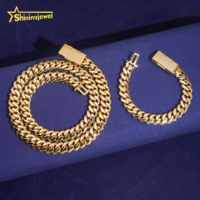 Chaîne cubaine en argent 925 plaqué or 12 mm avec fermoir en moissanite, bijoux hip-hop, chaîne cubaine personnalisée pour rappeur