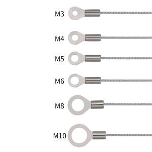 Câble de levage de sécurité en acier enduit haute résistance avec œillets sertis pour la rigging industriel - Product Image 1