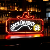Enseigne néon LED personnalisée pour décoration murale de bar, enseigne commerciale personnalisée pour bière, étanche, à intensité variable, panneau lumineux