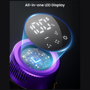 שואב אבק אלחוטי עבור הבית עם סופר יניקה, מקל קל משקל עם 50 דקות ריצה, צבע סגול - Product Image 6