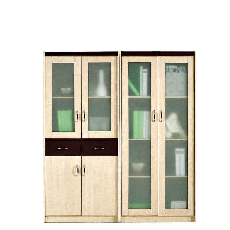 Wooden cabinet with glass office furniture for sale