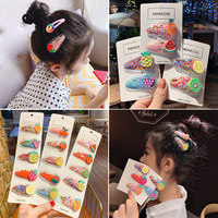 Barrettes en plastique pour enfants, accessoires de cheveux pour filles, pinces latérales pour fête, barrettes mignonnes pour bébés et enfants, barrettes BB princesse à sable mouvant