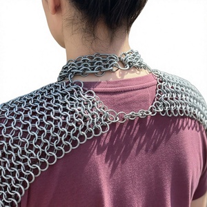 Armure en maille de chaîne en acier inoxydable, bijoux de mode, forme irrégulière, artisanat métallique soudé, accessoire vestimentaire - Product Image 3