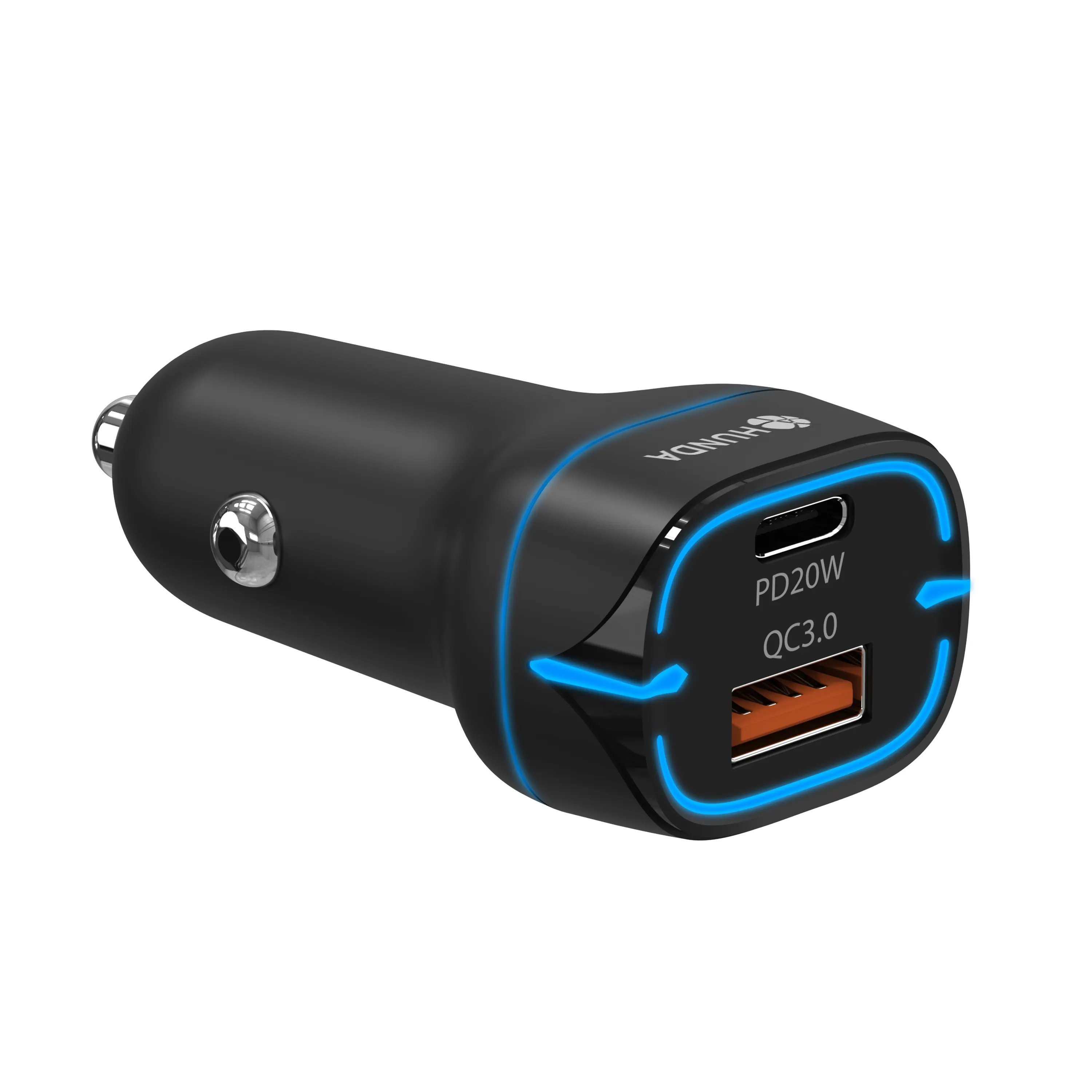 wholesale price usb dual pd car charger usb c ac type 2 portable car charger for xiaomi mi 37w dual-port car charger