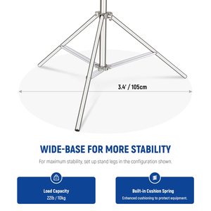 <span class=keywords><strong>NEEWER</strong></span> Soporte de Luz de Acero Inoxidable de 9.2 pies/2.8 m, Trípode de Fotografía Resistente con Adaptador de Tornillo Universal de 1/4 a 3/8 - Product Image 4
