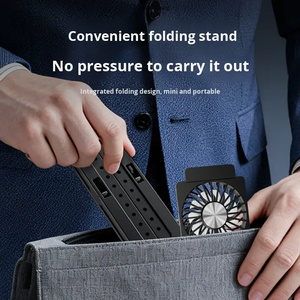 <span class=keywords><strong>Support</strong></span> de refroidissement <span class=keywords><strong>portable</strong></span> en aluminium pour ordinateurs portables et tablettes, tapis de refroidissement pliable pour ordinateur <span class=keywords><strong>portable</strong></span> avec grand ventilateur de refroidissement pour le jeu et le bureau - Product Image 3