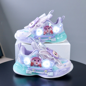 Cema 2026 Nuove Scarpe LED Primaverili per Bambini, Sneakers Casual per Ragazze con Decorazione a Farfalla e Lacci - Product Image 3