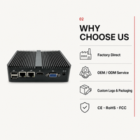 Computadora Industrial Integrada sin Ventilador para Montaje en Pared YCT J4125, 4x USB 3.0, Doble COM, GPIO, WiFi para Gabinete de Control de Automatización