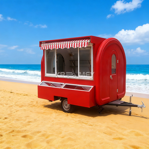 Remorque de vente mobile ronde de 2,2 m pour glaces, boissons, jus, snacks, café, idéale pour la vente de nourriture de rue - Product Image 6
