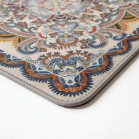 Tapis de Mahjong de Luxe Européen Sculpté, Motif Classique Antique Moderne, Design Mandala Vintage, Imperméable et Anti-Huile pour Table de Jeu